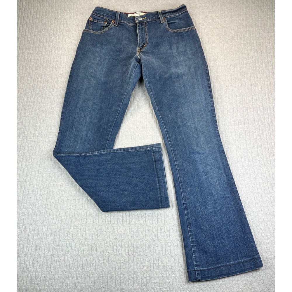 Levis 530 Relaxed Boot Cut Dress Jeans Women 8L/28X31 mid rise blue medium wash - Picture 5 of 11